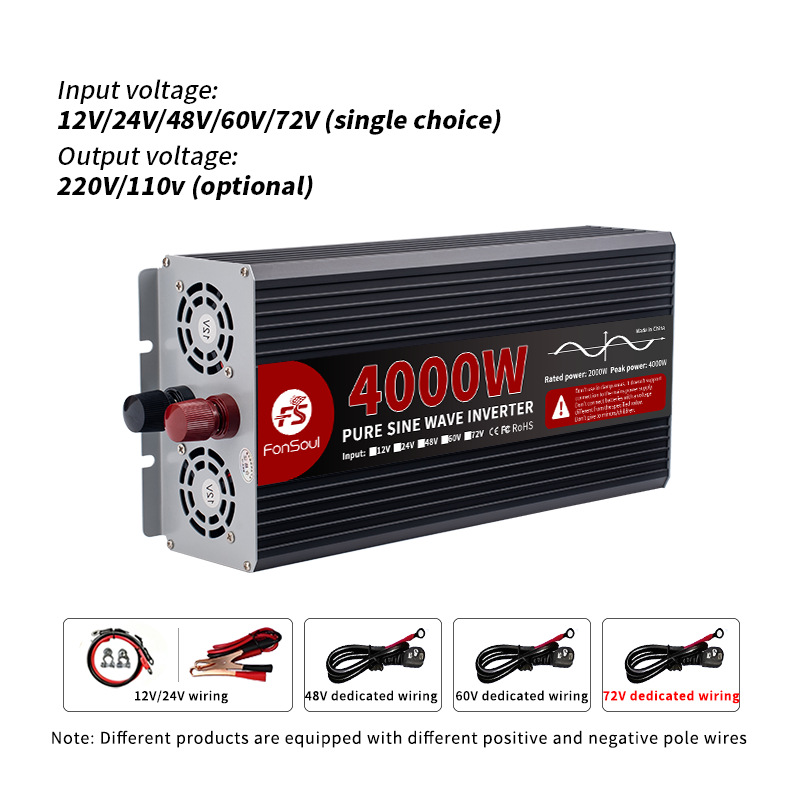 Onduleur à onde sinusoïdale pu - Pure Sine Wave Inverter 5000W 48V 220V avis et prix