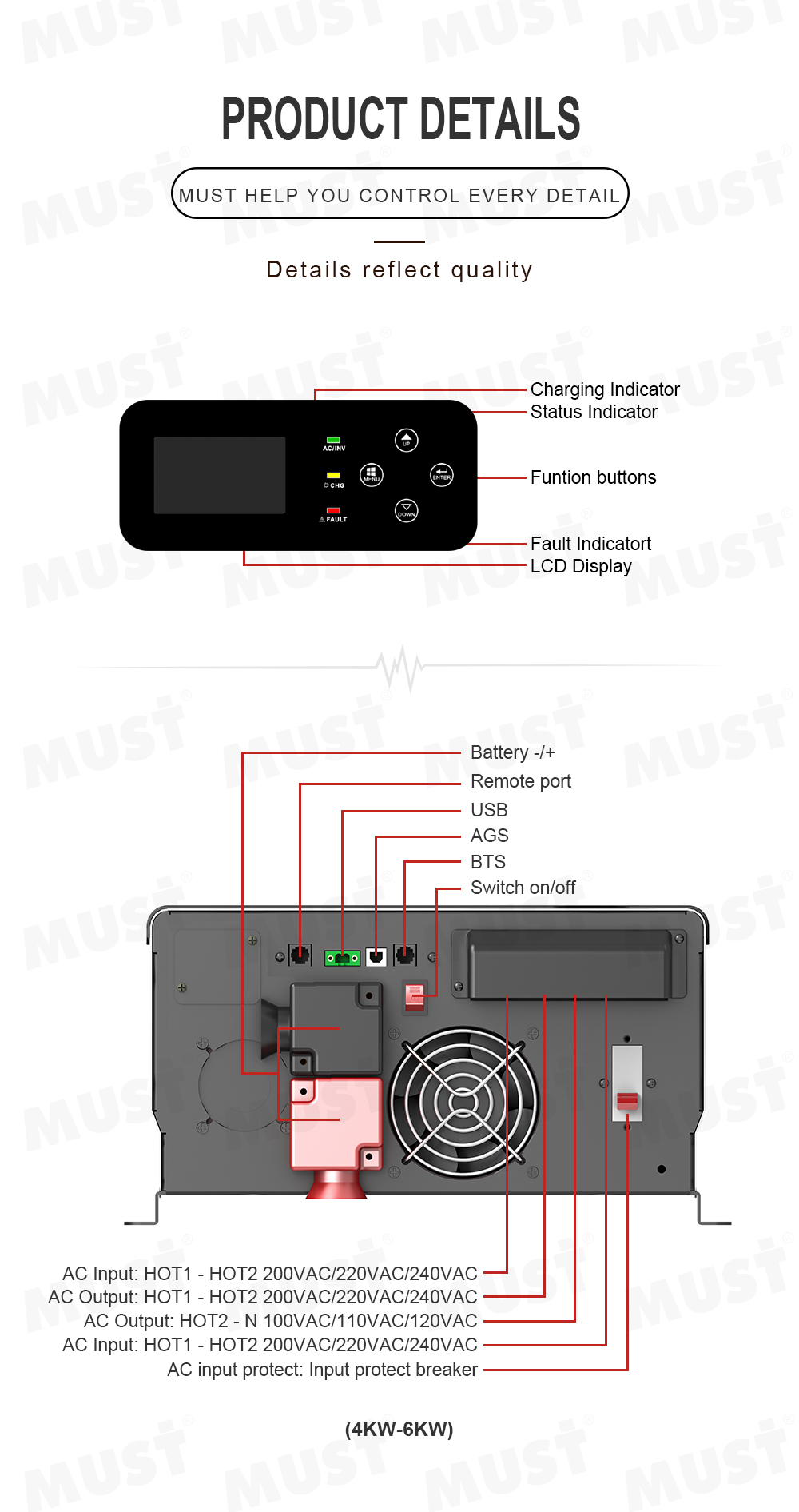 Meilleures ventes : Onduleur d - Pure Sine Wave Inverter 5000W 48V 220V avis et prix